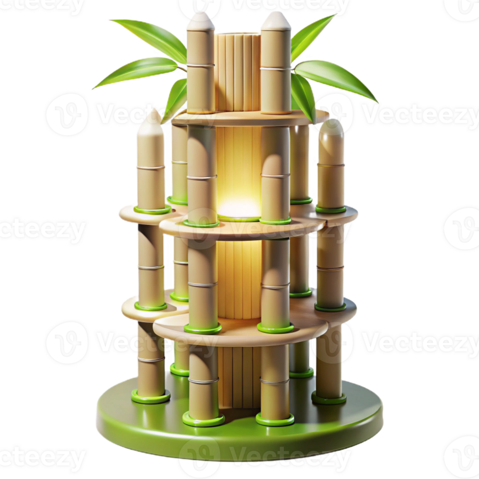 stunning minimalist Bamboo skyscraper, sustainable and innovative design, natural light filtering through the bamboo, futuristic and eco-friendly style professional png