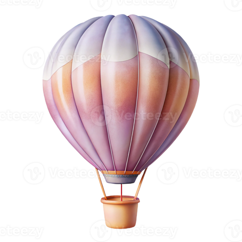 stunning creative A watercolor painting of a vintage hot air balloon, soft, dreamy colors, diffused sunlight, romanticism style exclusive png