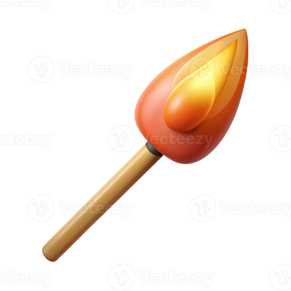 wonderful creative A single, lit match, glowing ember, dark background, minimalist still life genuine png