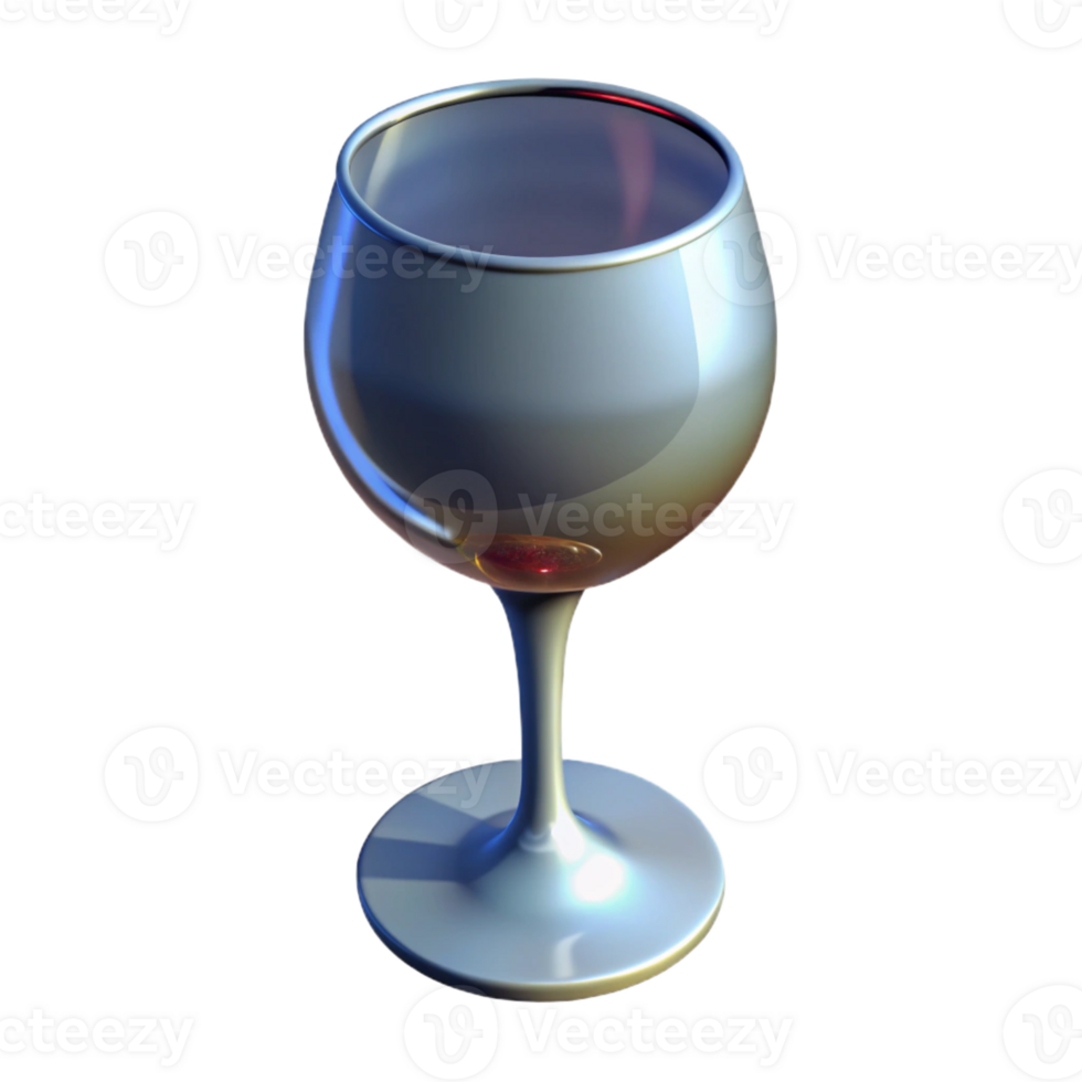 stunning traditional A single, empty wine glass, reflecting the light source, creating highlights and shadows detailed png