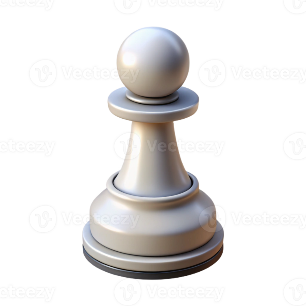 beautiful artistic A single, white chess pawn, standing upright, with a dramatic, low-key lighting setup genuine png