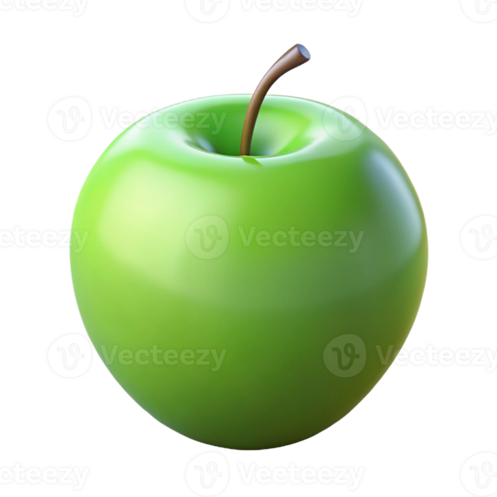 impressive creative A single, ripe, green apple, perfectly centered, with crisp, even lighting from all sides premium png