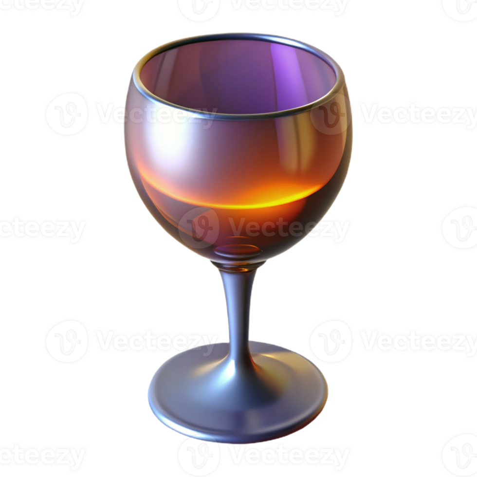 beautiful traditional A single, empty wine glass, reflecting the light source, creating highlights and shadows detailed png