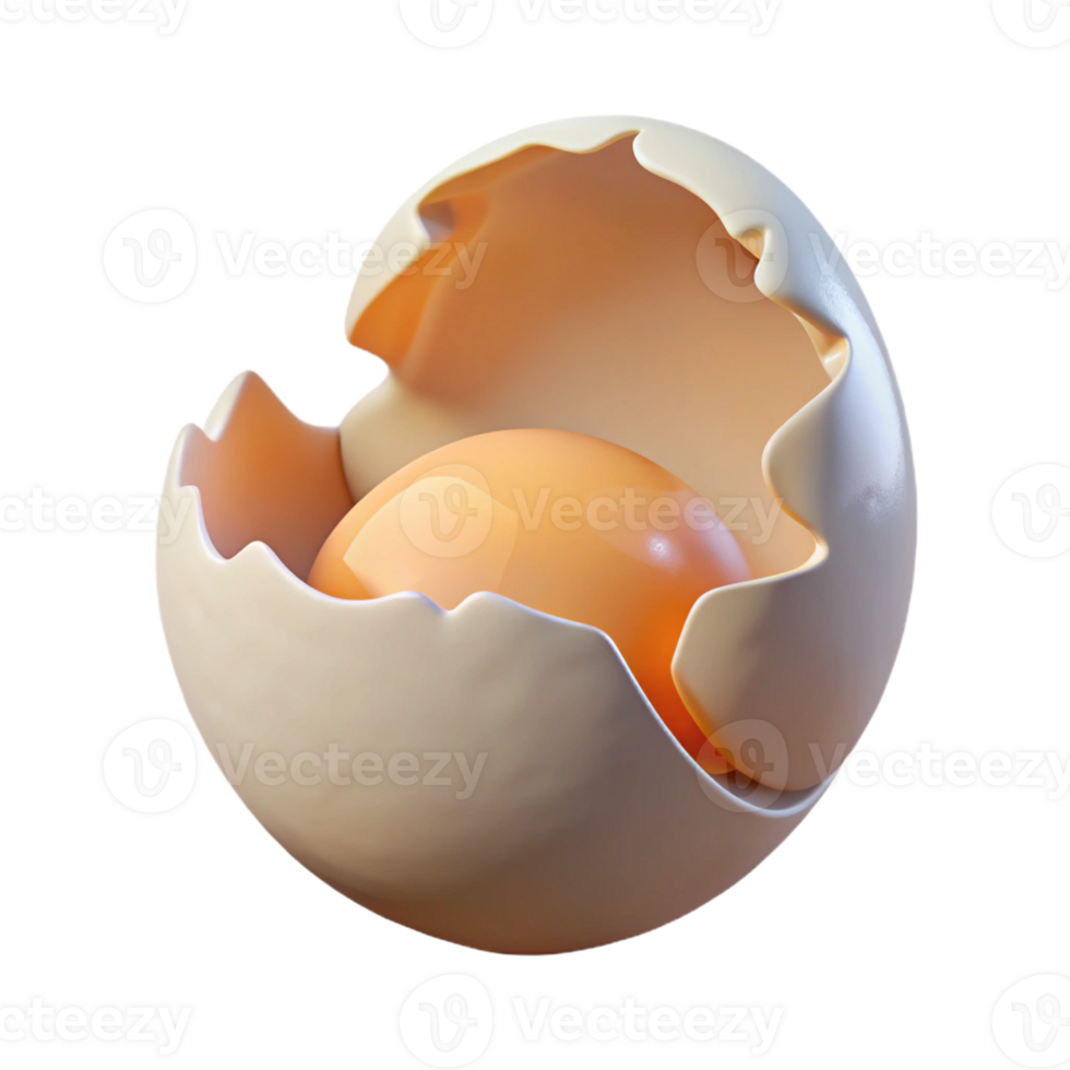 elegant creative A single, cracked eggshell, white and delicate, lit by a soft, diffused light from below genuine png