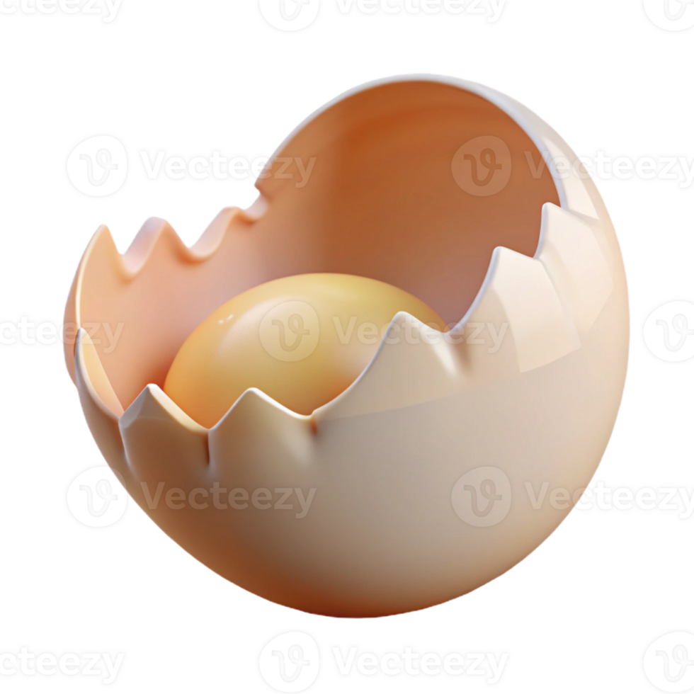 dramatic creative A single, cracked eggshell, white and delicate, lit by a soft, diffused light from below genuine png
