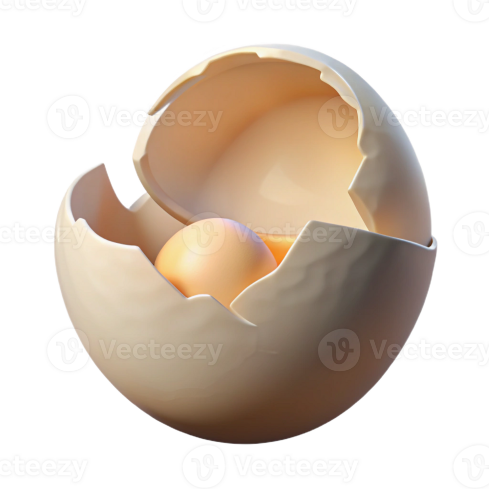 wonderful minimalist A single, cracked eggshell, white and delicate, lit by a soft, diffused light from below 4K png