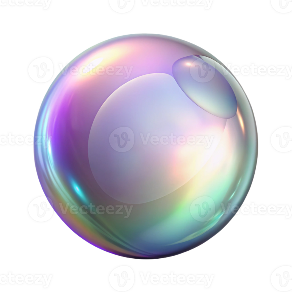 vibrant contemporary A single, floating soap bubble, iridescent and shimmering, lit by a soft, ethereal light premium png