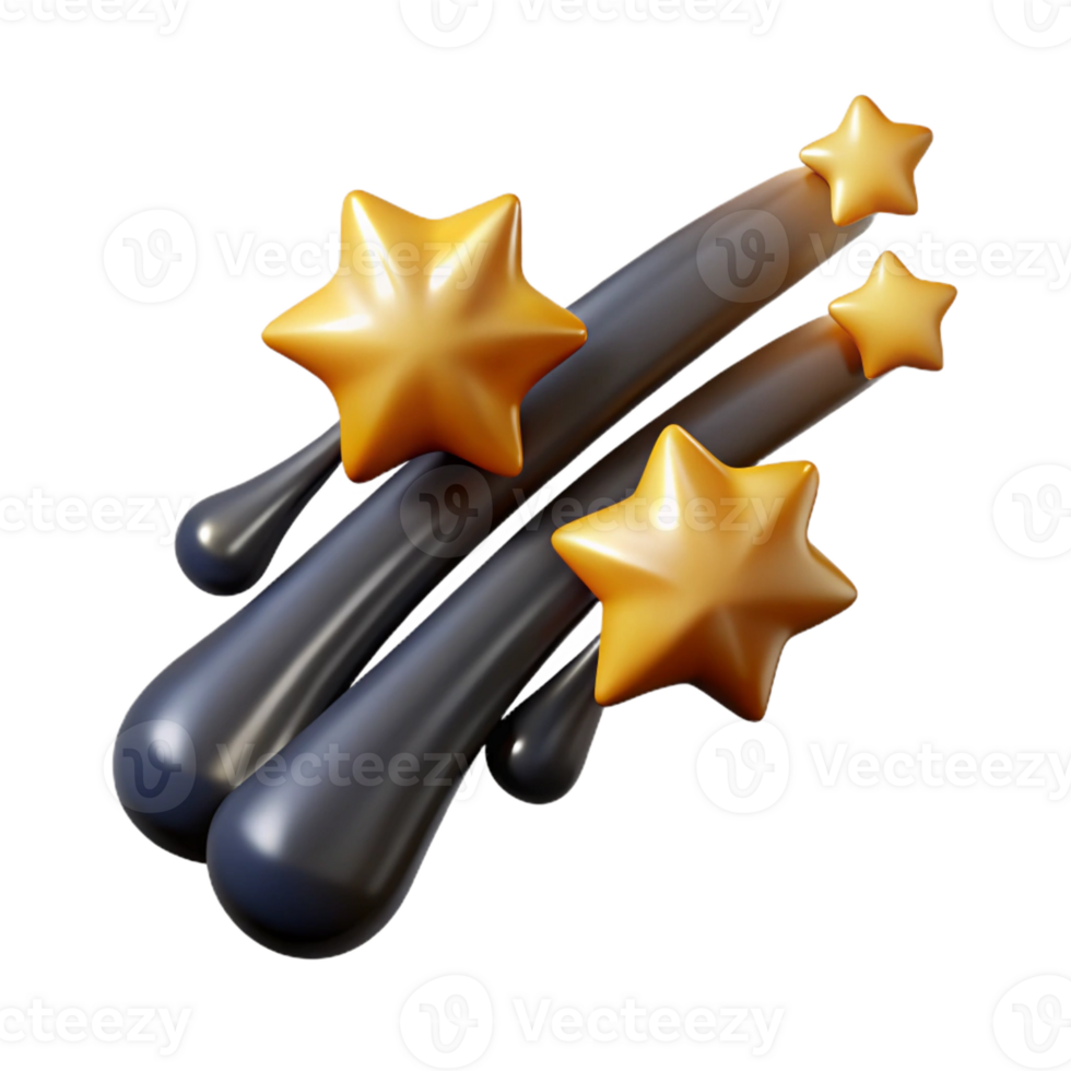 wonderful modern A shower of shooting stars streaking across the inky blackness of space. Realistic, dynamic lighting premium png
