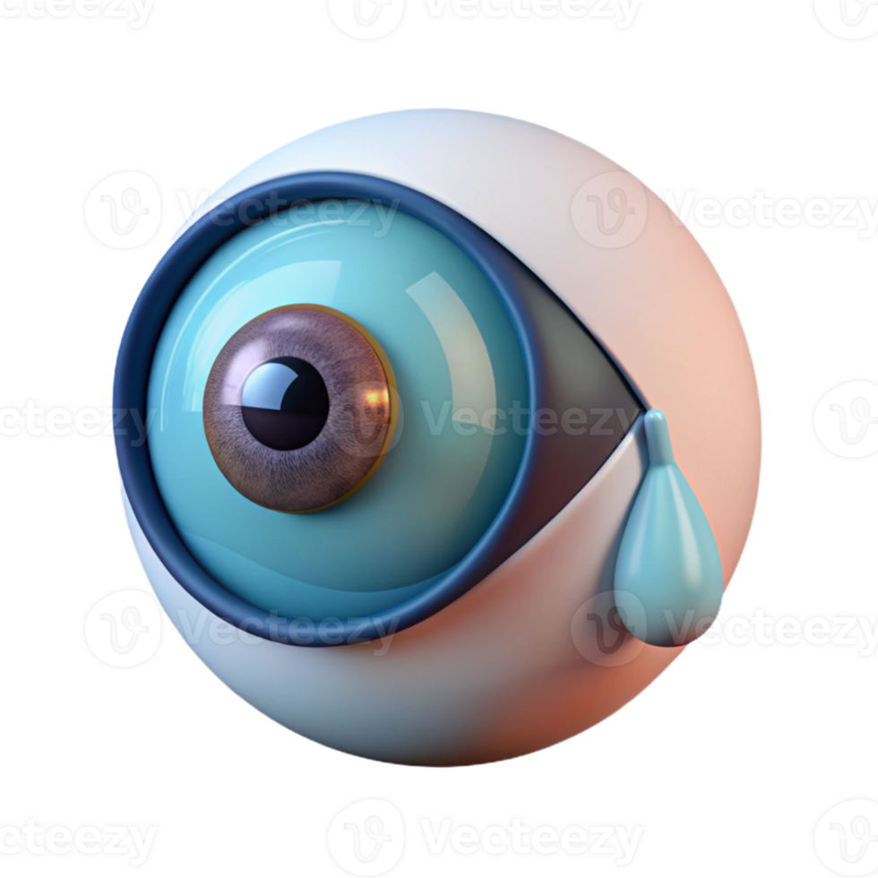 extraordinary rustic A close-up of a cybernetic eye shedding a single tear, melancholic and evocative, soft, diffused lighting genuine png
