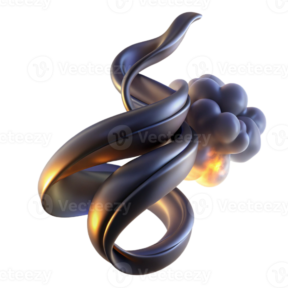 vibrant classic A dynamic, twisting ribbon of smoke, illuminated by a dramatic chiaroscuro lighting, in a Baroque style 4K png