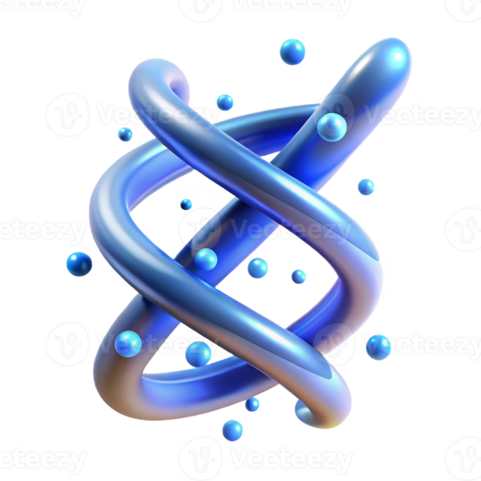 stunning artistic A DNA strand visualized as a swirling helix of glowing particles, illuminated by a soft, blue light, in a scientific illustration style 4K png