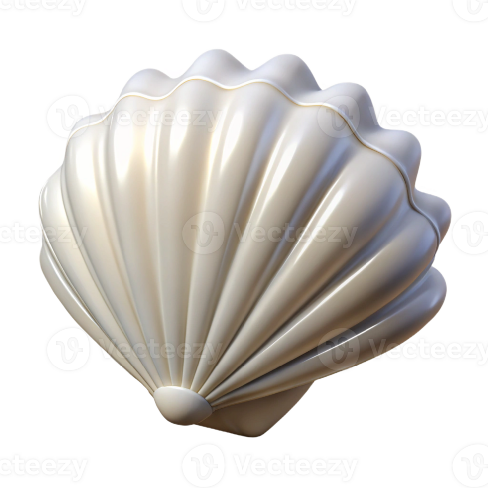 elegant traditional A single, white seashell, with intricate details highlighted by a sharp, directional light high resolution png