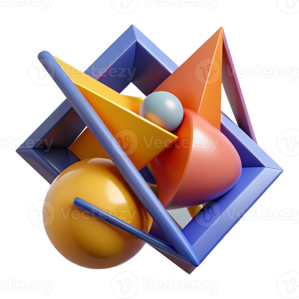 magnificent creative Sharp, geometric shapes intersecting and overlapping, creating a sense of dynamic tension, constructivist style 4K png