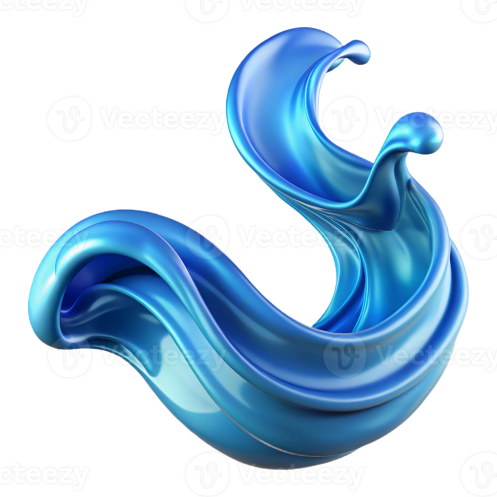 dramatic modern A dynamic, flowing form inspired by the movement of water, with a fluid, translucent quality, aquatic art style professional png