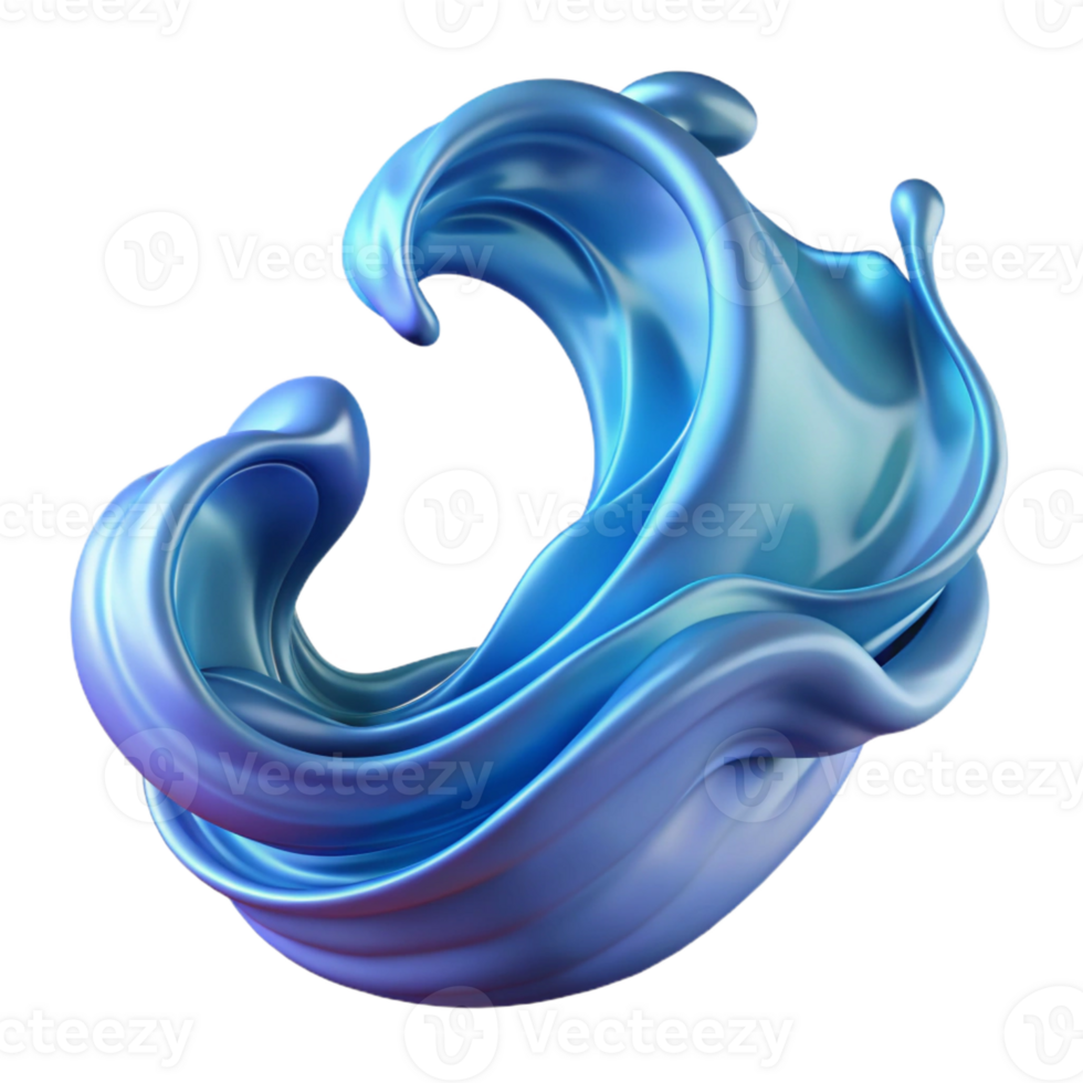 extraordinary modern A dynamic, flowing form inspired by the movement of water, with a fluid, translucent quality, aquatic art style original png