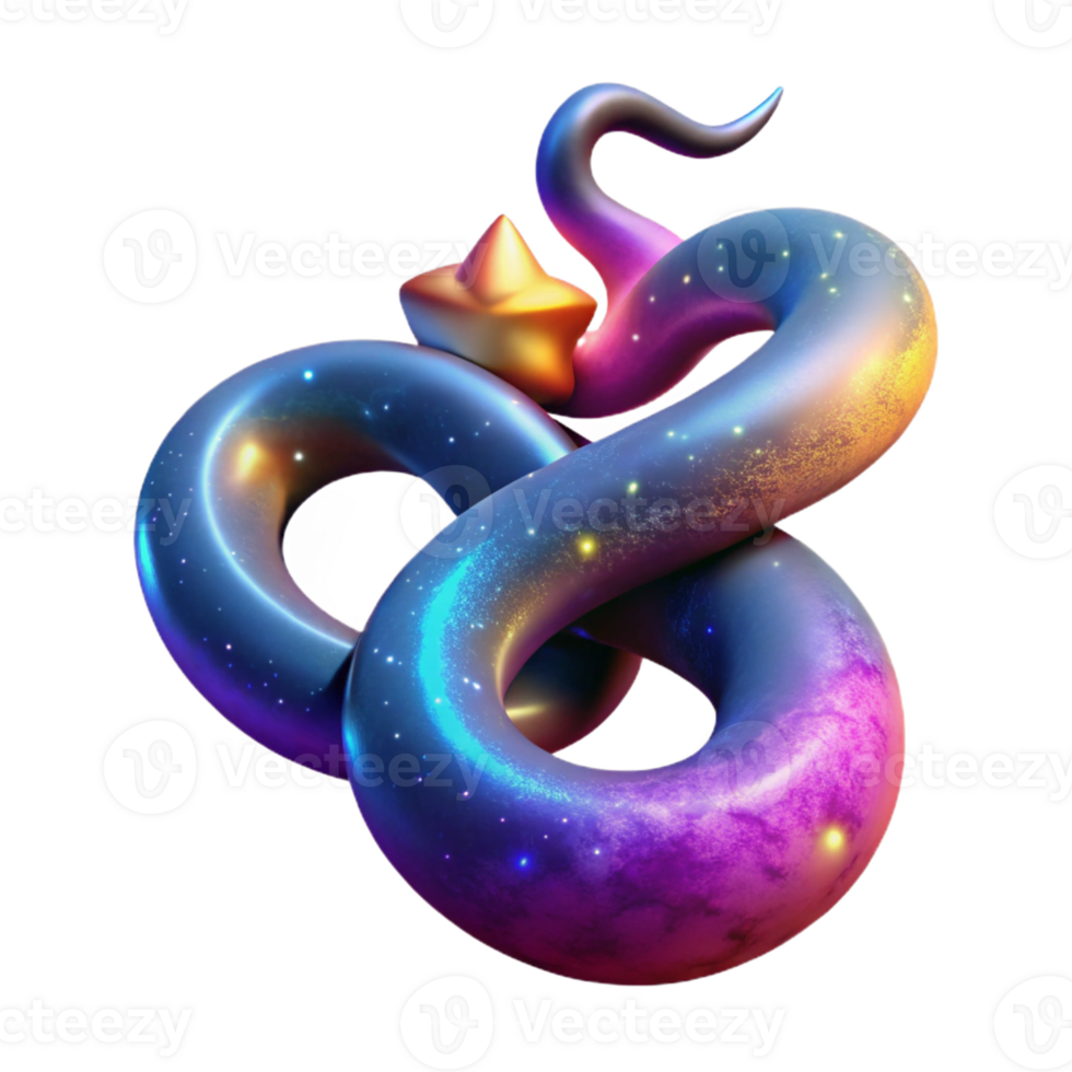 serene minimalist A cosmic serpent, formed from swirling nebulae, consuming a dying star. Mythological, vibrant colors original png