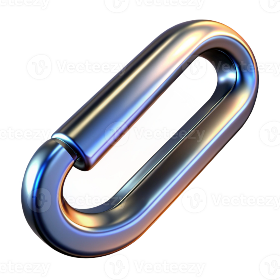 serene modern A single, metal paperclip, bent into an abstract shape, with a bright, reflective light 4K png