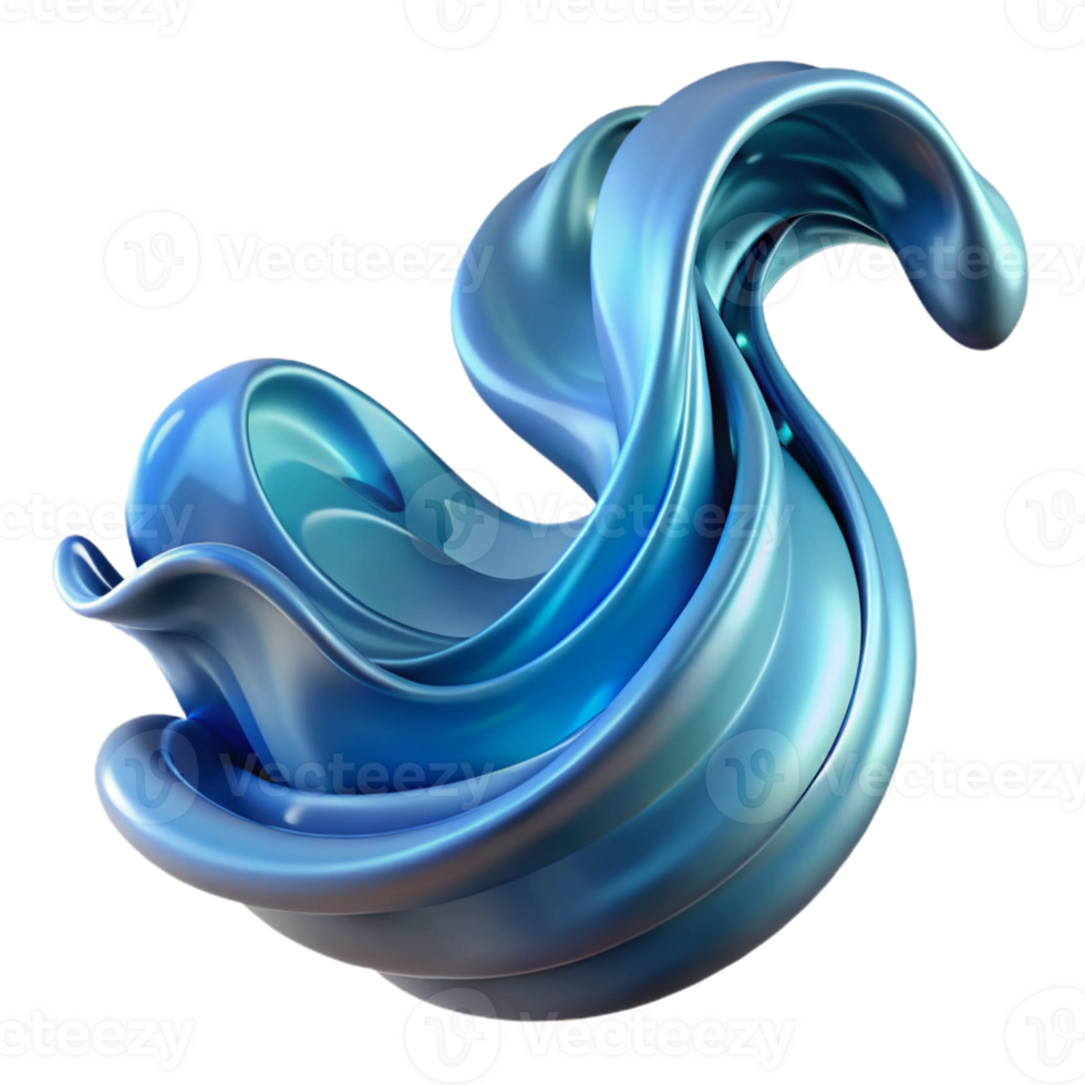 magnificent contemporary A dynamic, flowing form inspired by the movement of water, with a fluid, translucent quality, aquatic art style exclusive png