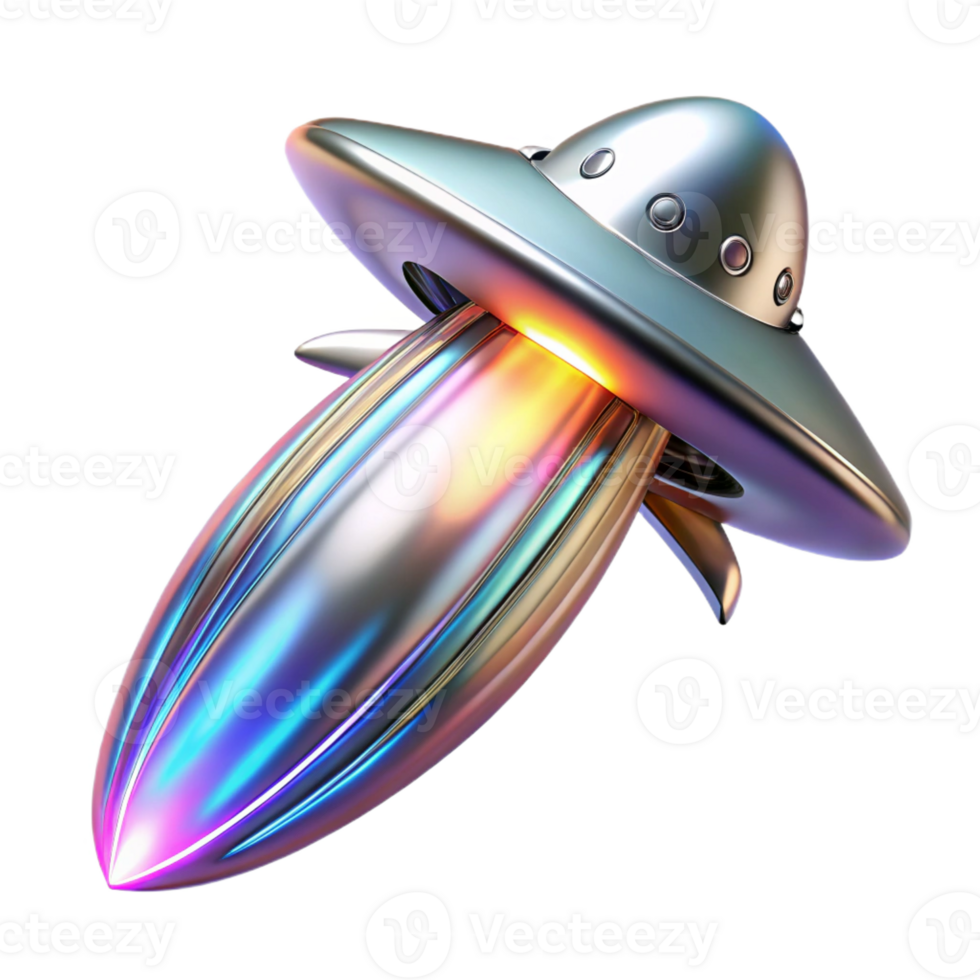 wonderful creative A sleek, chrome spaceship emerging from a wormhole, trailing streaks of iridescent energy. Dramatic, contrasting lighting, art nouveau style genuine png