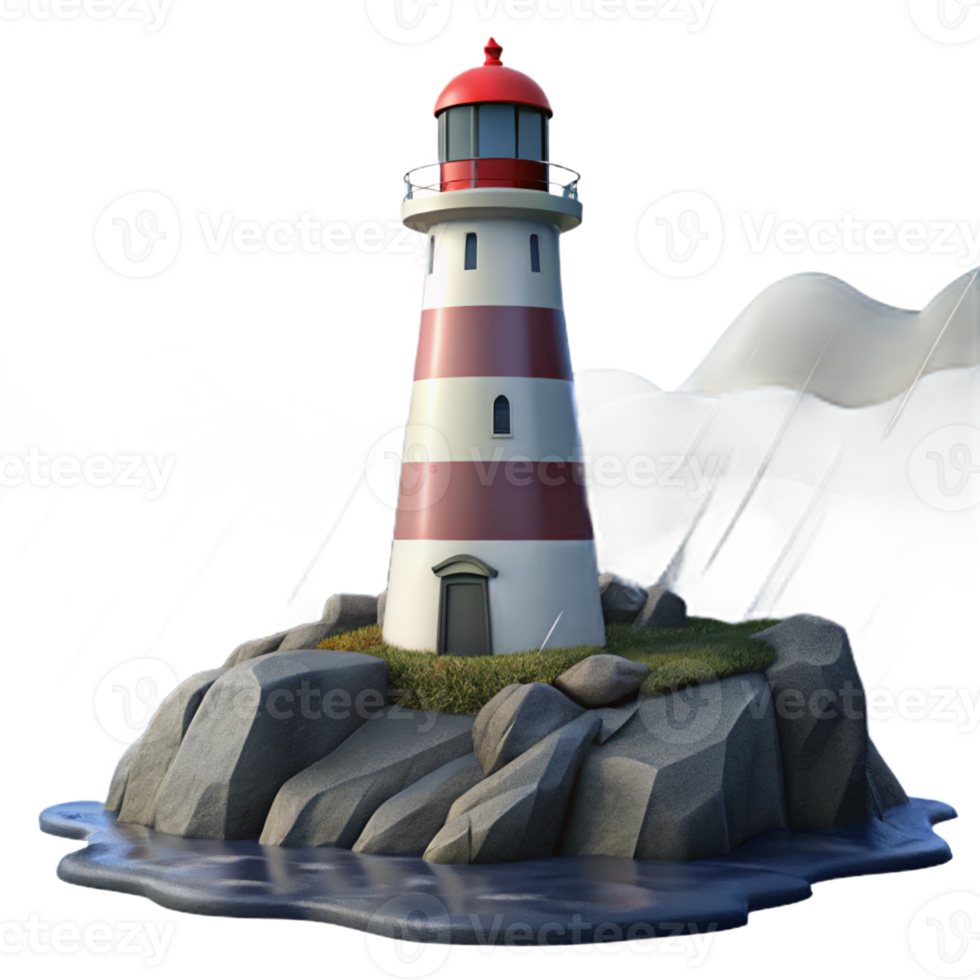 dramatic classic A solitary lighthouse on a rocky coast, stormy weather, dramatic lighting, seascape style premium png
