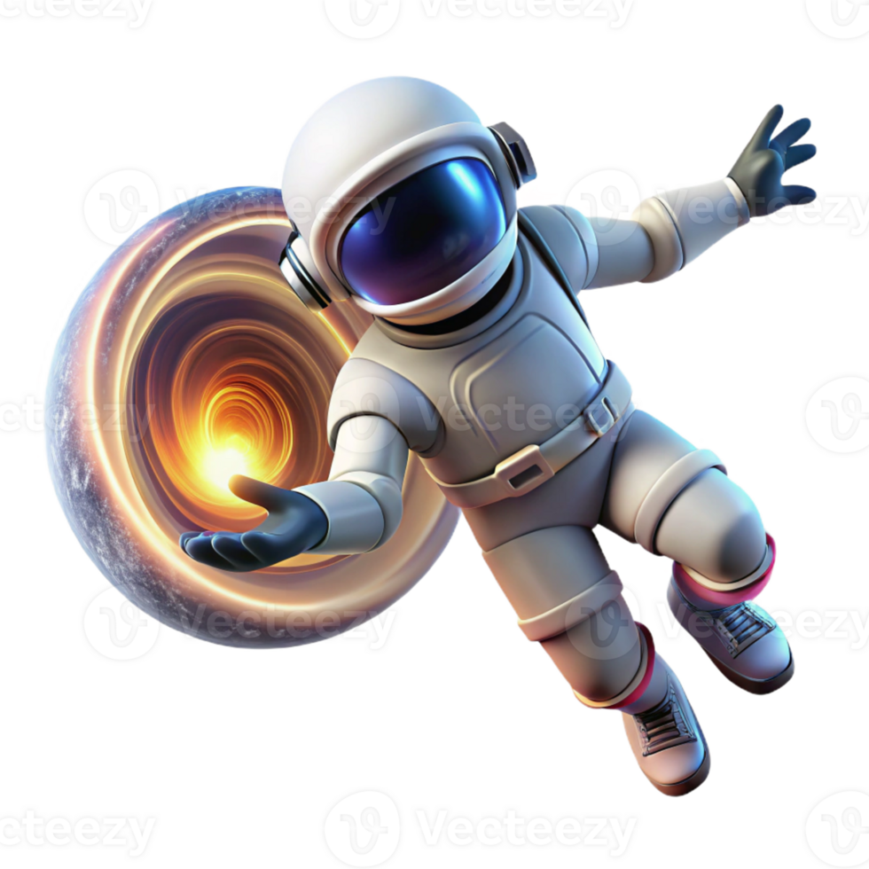dramatic contemporary A lone astronaut, adrift in the inky blackness of space, reaching out towards a distant, pulsating quasar. Photorealistic style, dramatic lighting high resolution png