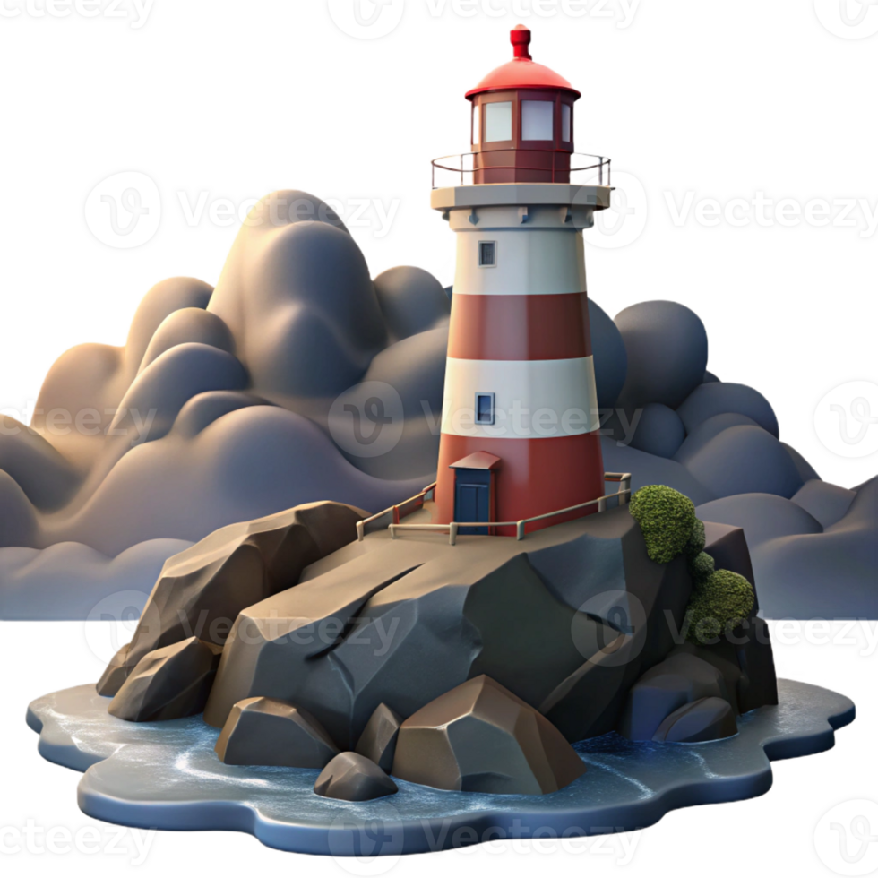 vibrant classic A solitary lighthouse on a rocky coast, stormy weather, dramatic lighting, seascape style original png