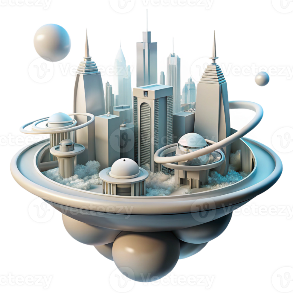 impressive modern A futuristic cityscape built on the rings of Saturn, with flying vehicles weaving through colossal, crystalline structures. Soft, ambient lighting, art deco style exclusive png
