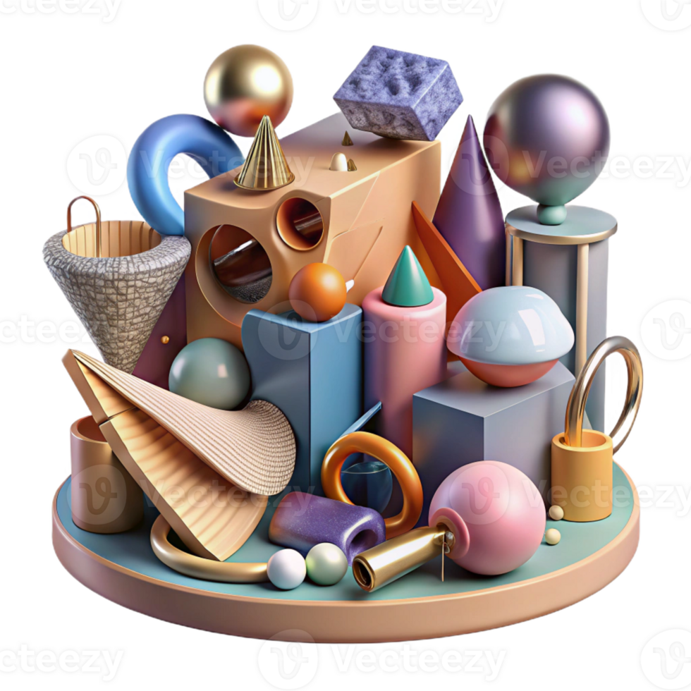 elegant modern A chaotic assemblage of found objects and textures, creating a surreal, Dadaist composition detailed png