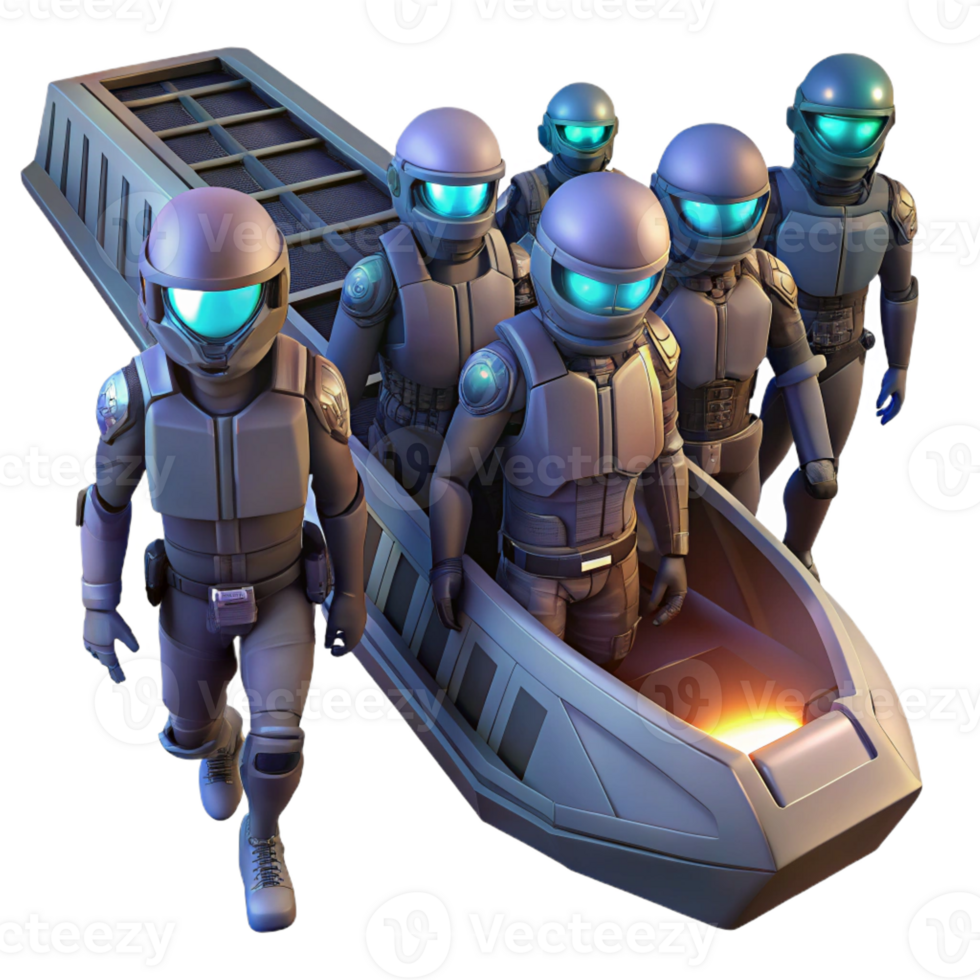 stunning abstract A group of space pirates boarding a derelict spaceship, their faces obscured by helmets with glowing visors. Dark, moody lighting, cyberpunk style authentic png