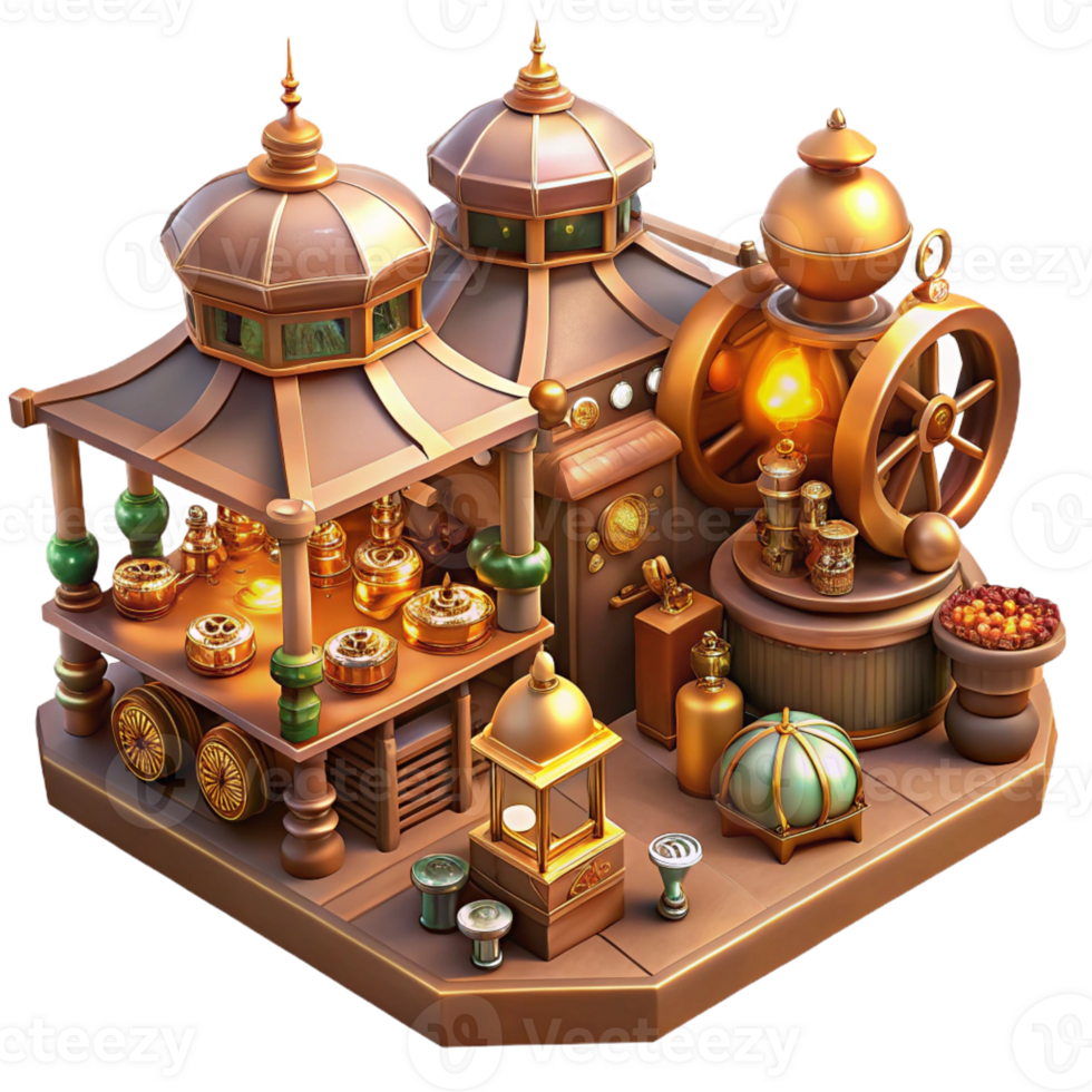 beautiful rustic A majestic steampunk automaton resembling a mythical griffin, with brass wings and glowing crystal eyes, dramatically lit, surreal style professional png