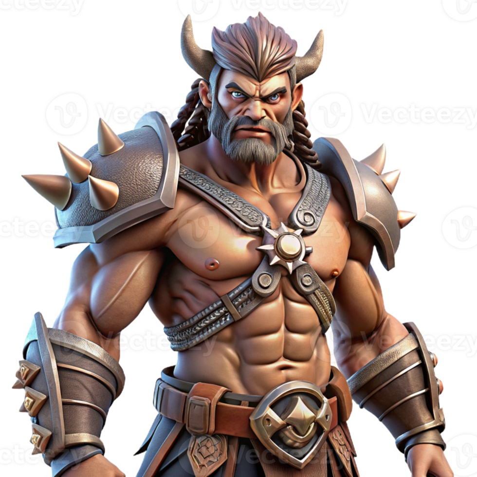 dramatic traditional A powerful warrior with intricate tribal tattoos and a fierce expression wields a massive warhammer. Dynamic, battlefield lighting, fantasy anime style authentic png