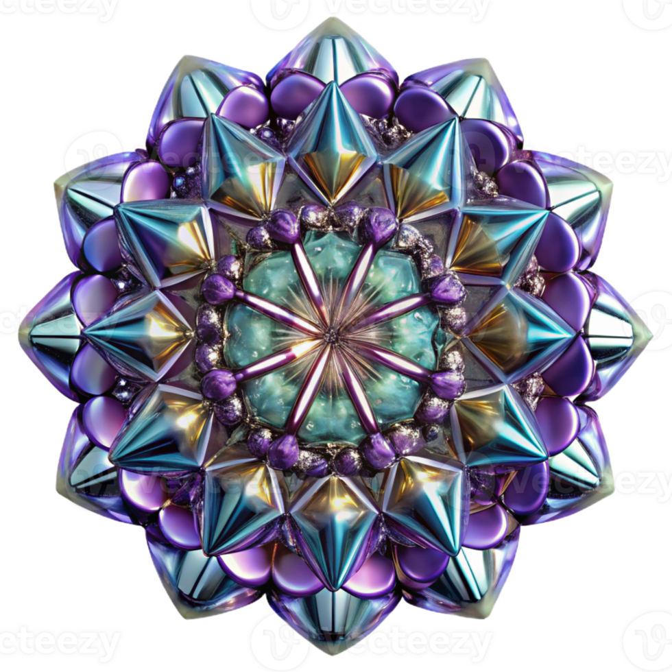 extraordinary rustic A kaleidoscopic pattern of fractured, mirrored surfaces, reflecting a multitude of tiny lights, in a psychedelic style authentic png