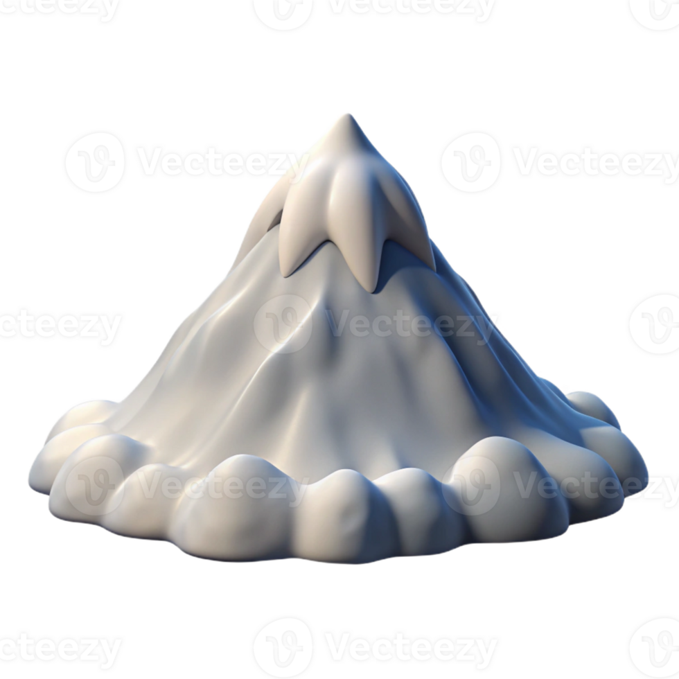 vibrant traditional A snow-covered mountain peak piercing through a layer of clouds, crisp morning light, landscape photography style genuine png