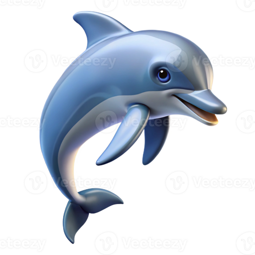 beautiful creative A playful dolphin leaping out of the water, illuminated by sunlight, in a dynamic, realistic style high quality png
