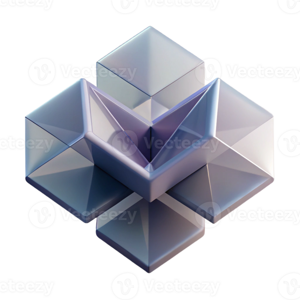 wonderful contemporary A series of overlapping, translucent planes, creating a sense of depth and dimension, in a minimalist, geometric abstraction style high quality png