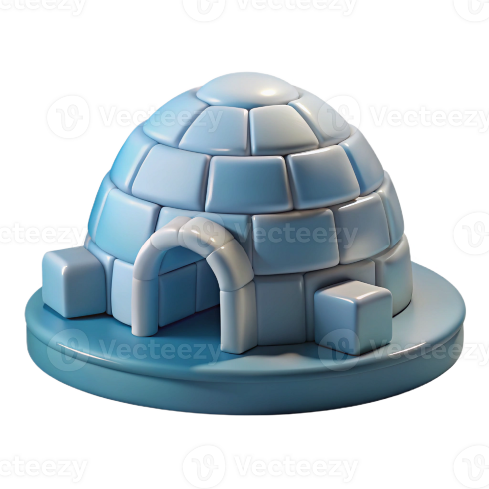 stunning classic Igloo, ice block construction, domed shape, Arctic setting, Inuit architecture high resolution png