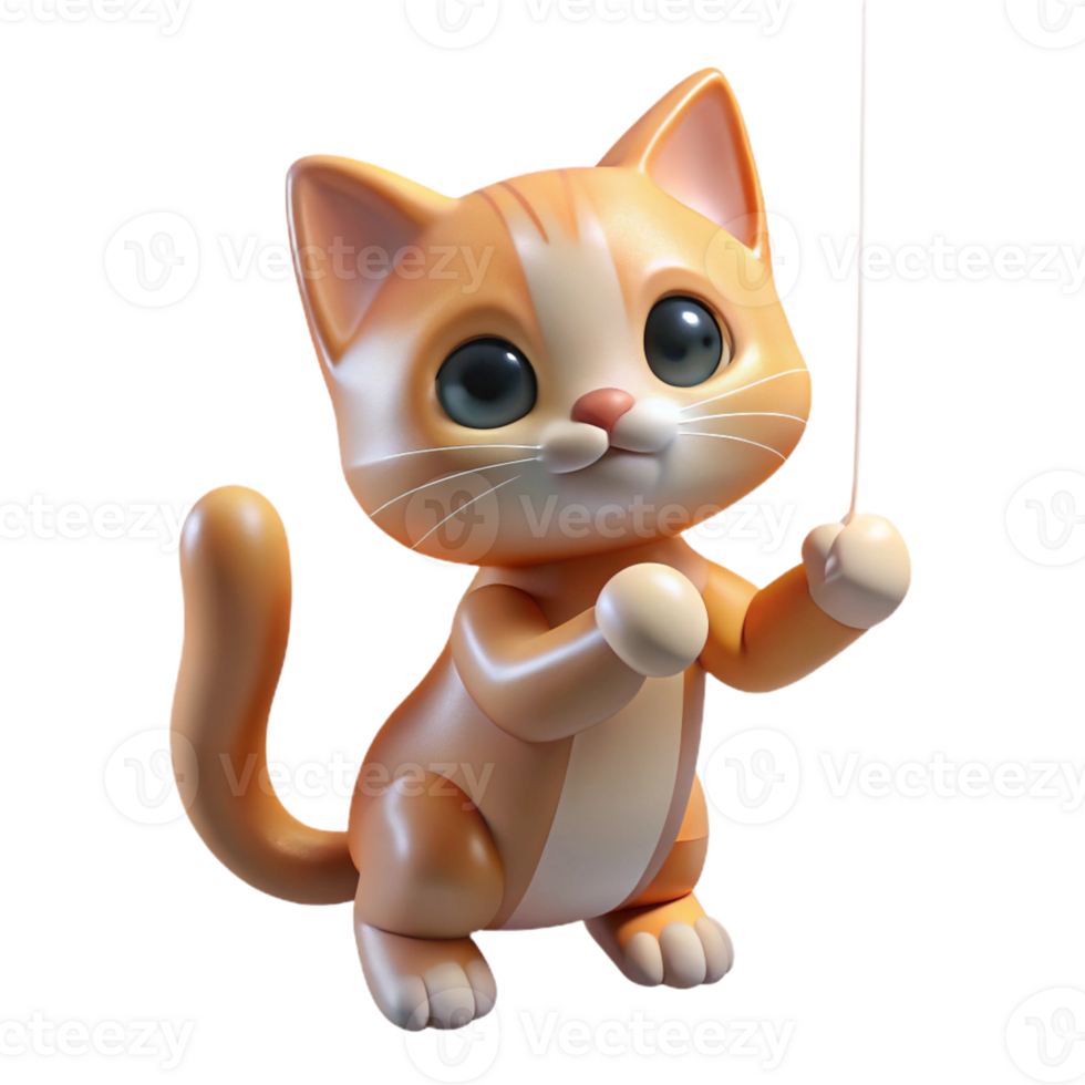 elegant vintage A curious kitten batting at a dangling string, soft window light, playful photography style high resolution png