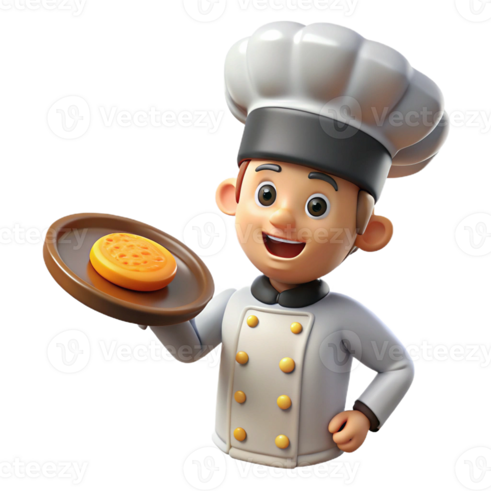 serene rustic A cartoon chef flipping a pancake, bright kitchen lights reflecting off the stainless steel appliances, drawn in a dynamic and energetic cartoon style detailed png