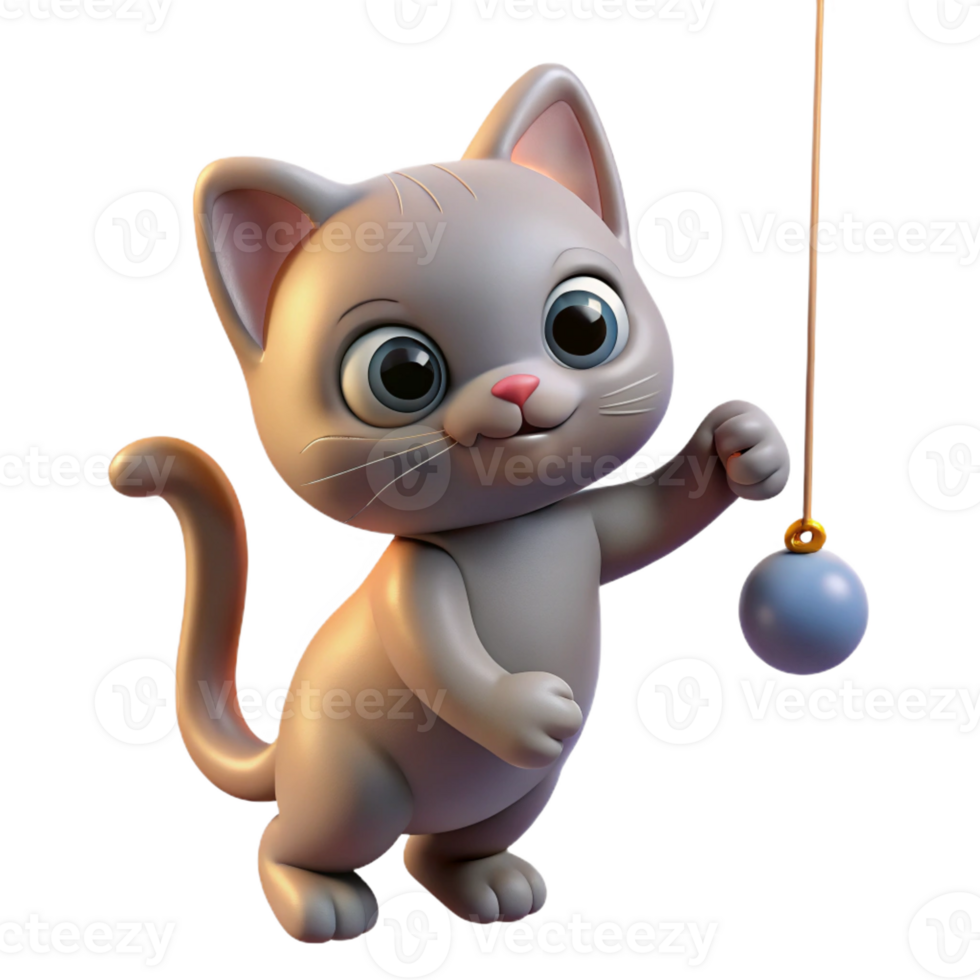 serene rustic A curious kitten batting at a dangling string, soft window light, playful photography style authentic png