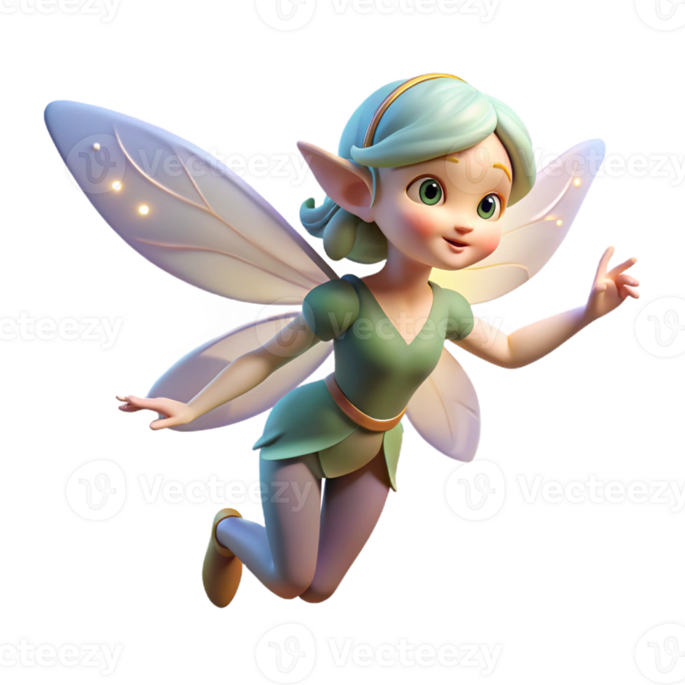 serene contemporary A playful pixie with gossamer wings, flitting through a moonlit meadow scattering pixie dust. Fantasy art style. Soft, ethereal lighting exclusive png