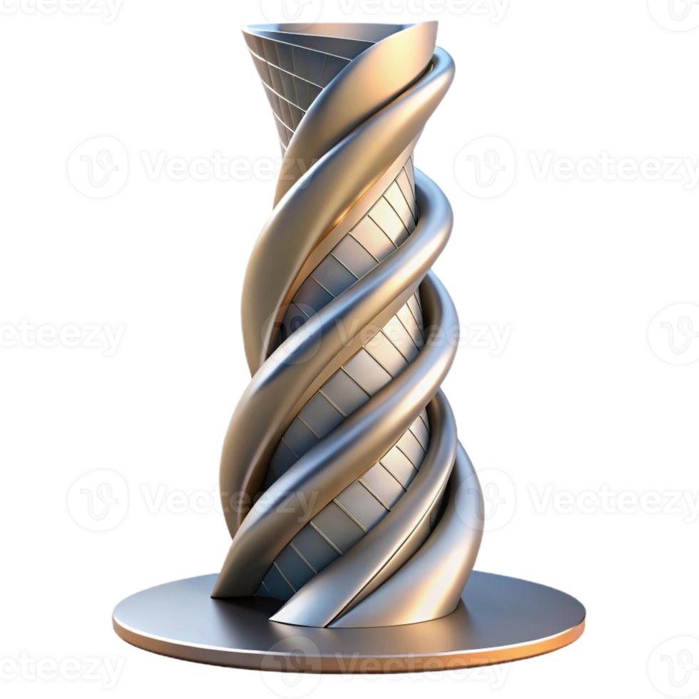 vibrant creative Conceptual skyscraper, twisting form, innovative materials, avant-garde style authentic png