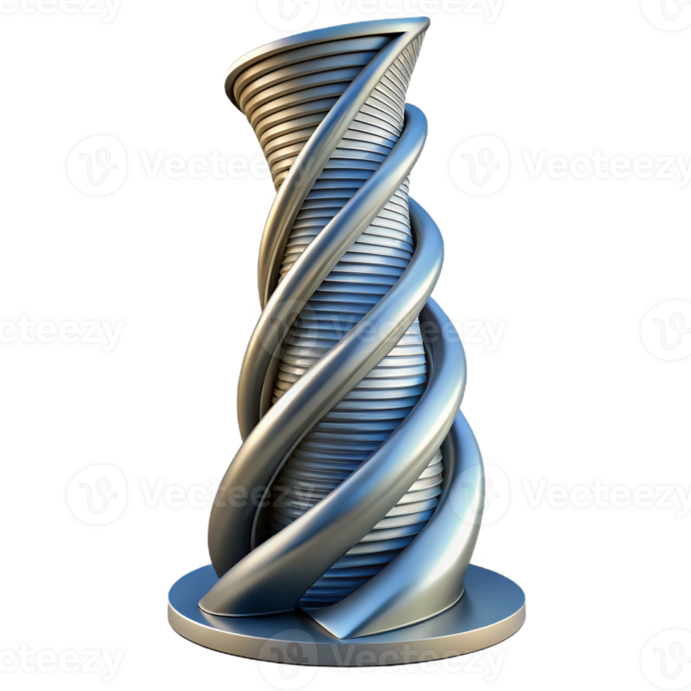 magnificent minimalist Conceptual skyscraper, twisting form, innovative materials, avant-garde style 4K png