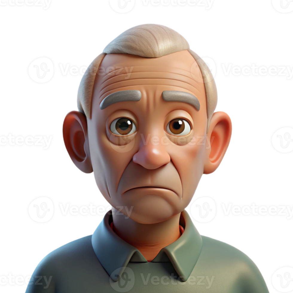 wonderful modern Close-up portrait of an elderly man with deep wrinkles and a thoughtful expression, illuminated by a single, overhead spotlight, in a hyperrealistic style professional png