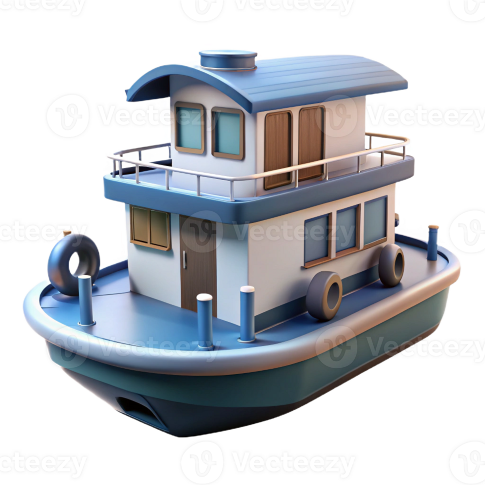 elegant contemporary Floating houseboat, modern design, waterfront living, nautical style premium png
