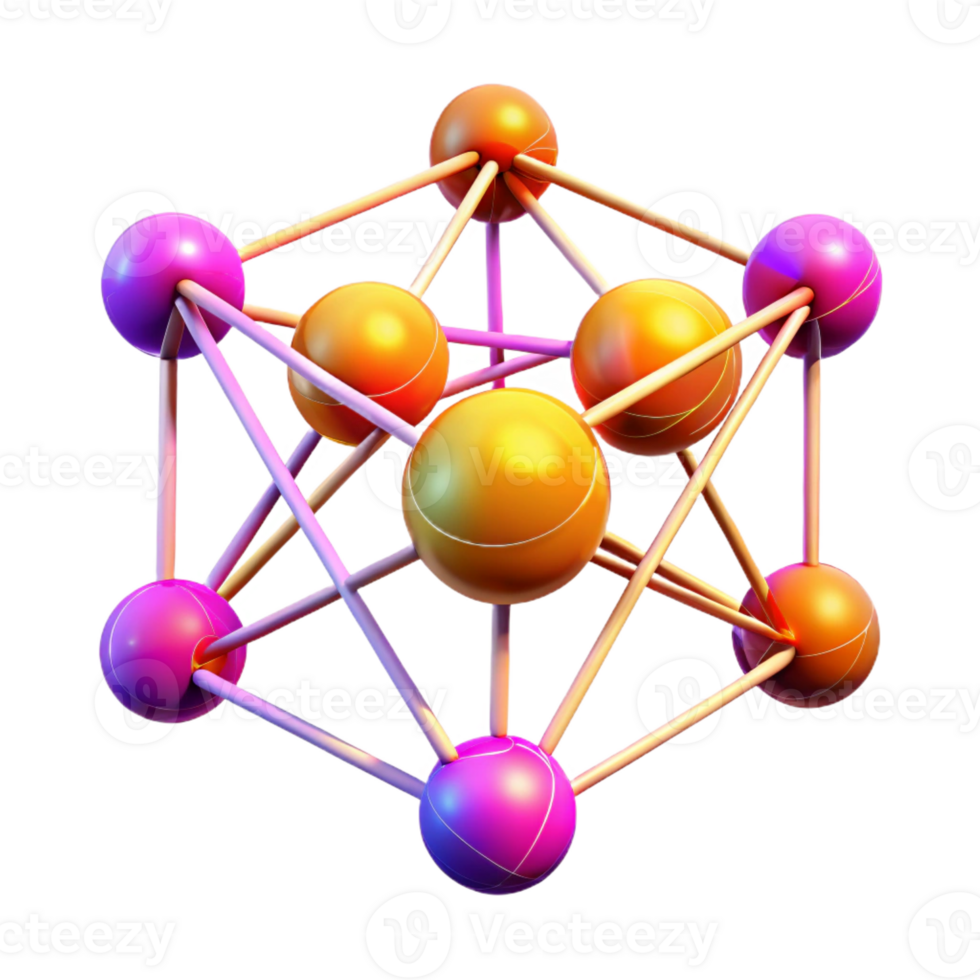 serene contemporary A network of interconnected nodes and lines, pulsating with energy, in a vibrant, cyberpunk color palette, with a futuristic, data visualization style authentic png
