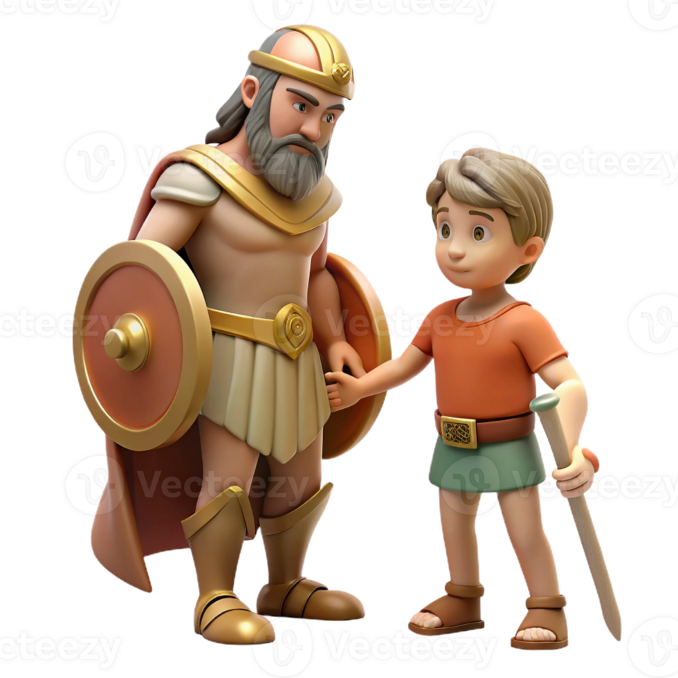 impressive artistic A wise Chiron teaching Achilles the ways of a warrior. Classical style. Soft, natural lighting genuine png