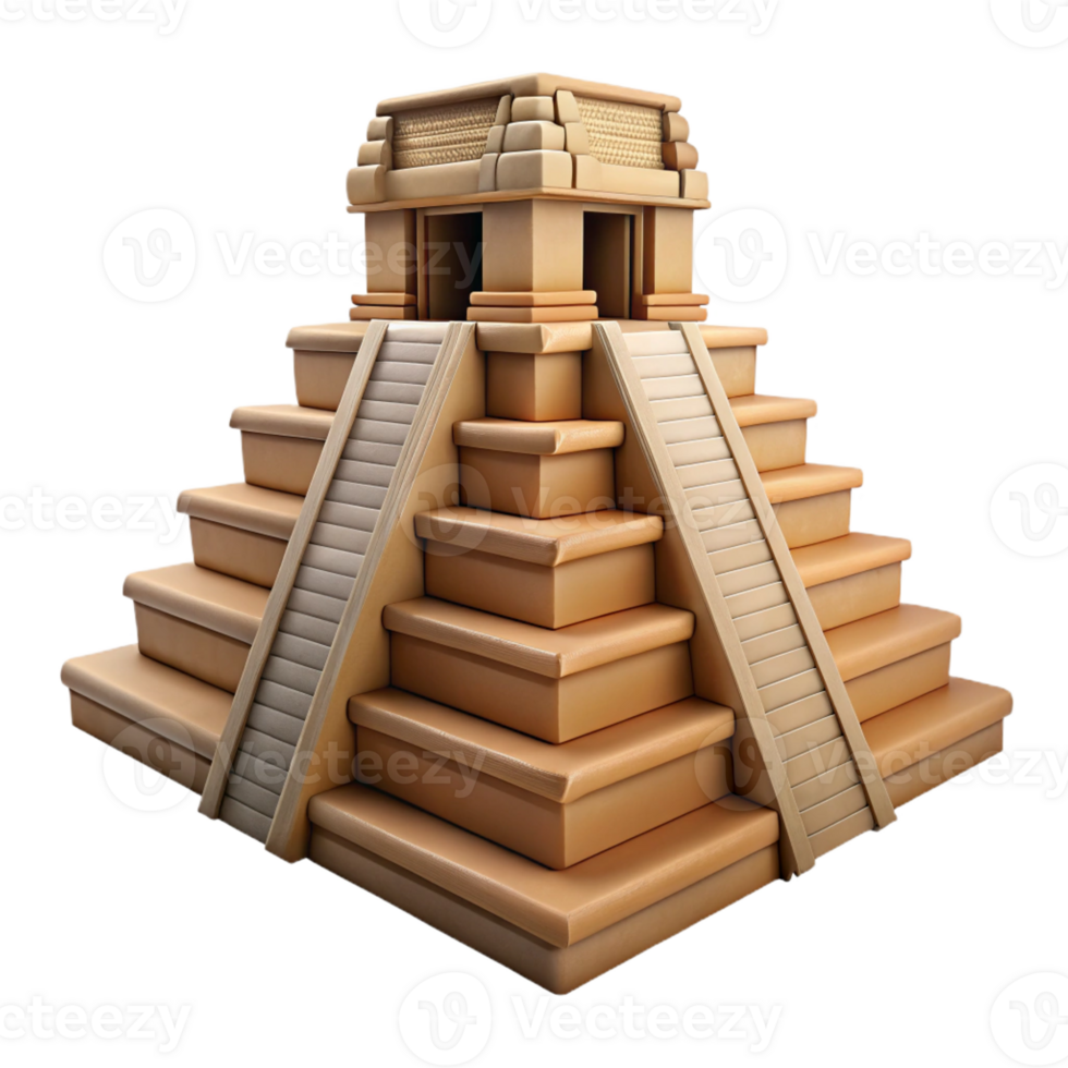 magnificent modern Mayan temple, intricate stone carvings, steep pyramid structure, jungle setting, ancient civilization architecture exclusive png
