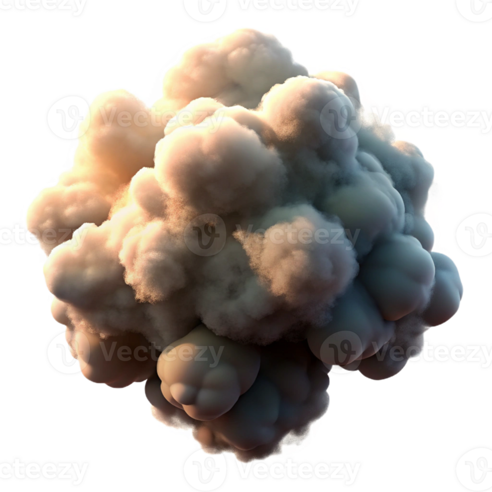 vibrant artistic A cloud of swirling smoke and dust, illuminated by a dramatic, chiaroscuro lighting, rendered in a gritty, photorealistic style premium png