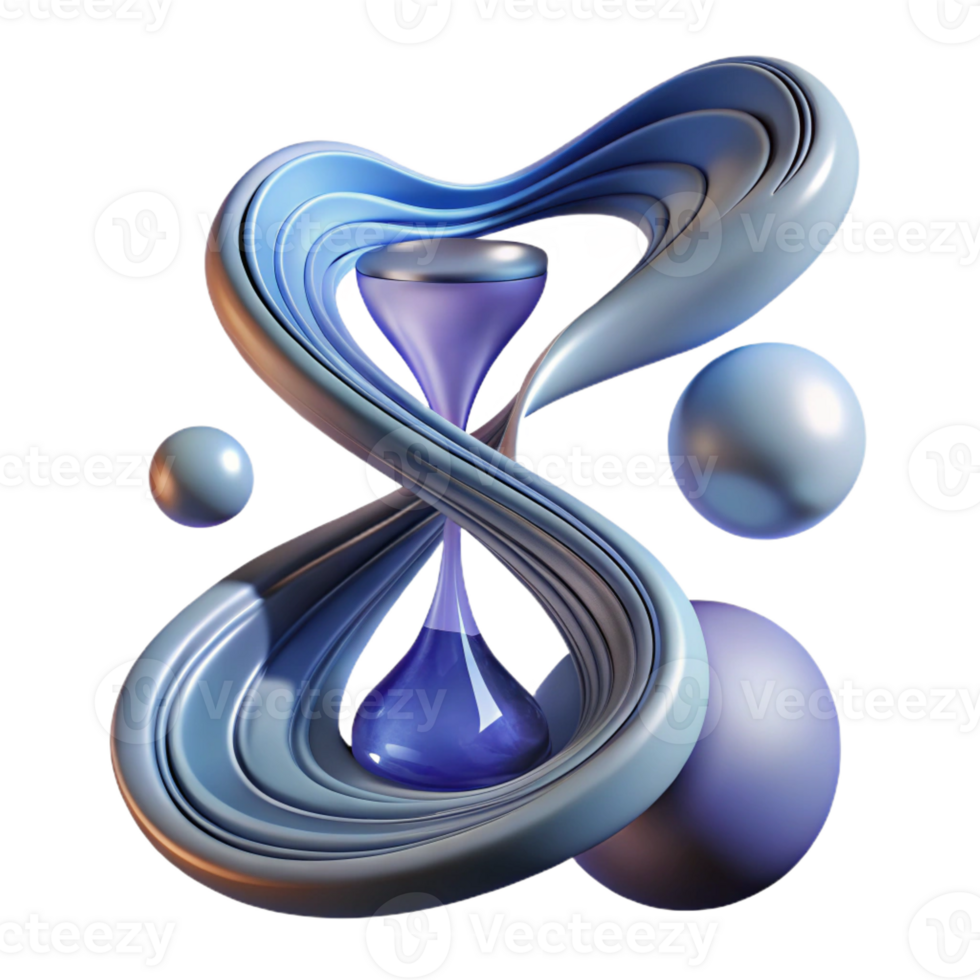 extraordinary modern An abstract representation of time, using flowing lines and distorted shapes, with a mysterious, metaphysical style original png
