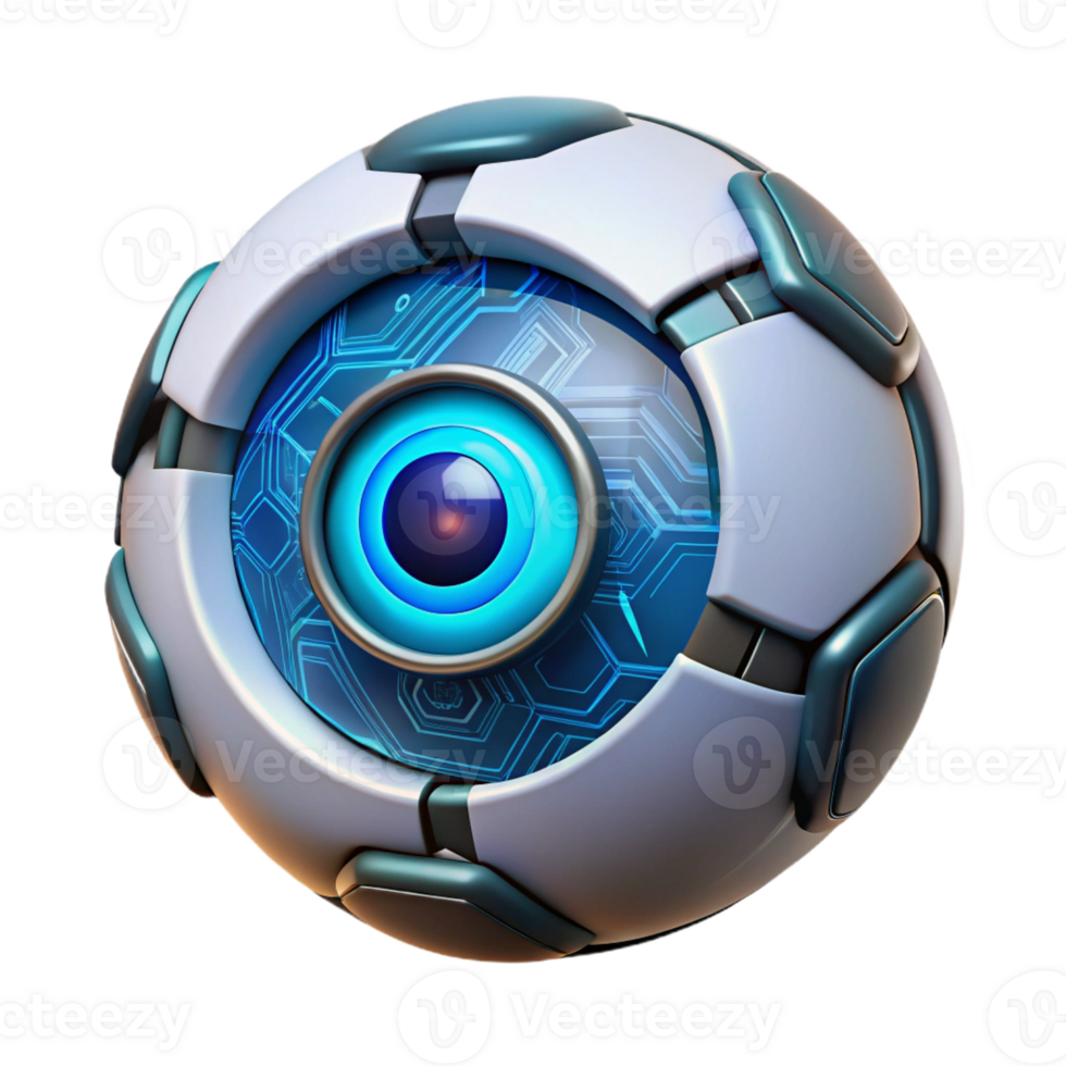 magnificent creative A bionic eye displaying a complex HUD interface, sharp, focused lighting, cyberpunk style original png